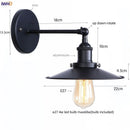 Axyaa Antique Plug In LED Wall Lights Vintage Industrial Lamparas