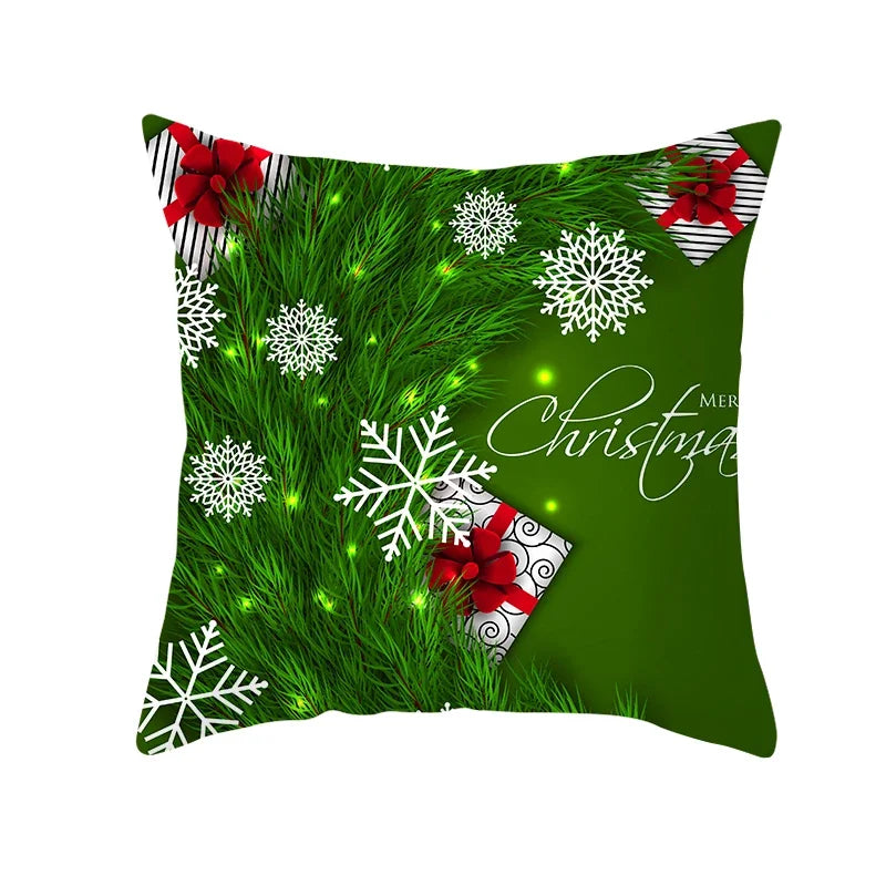Axyaa Christmas Tree Print Pillow Case - 45x45cm