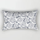 Axyaa Geometric Grey White Square Pillowcase for Home Decor and Living Room