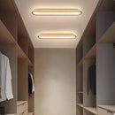 Axyaa Oval LED Ceiling Light for Bedroom Porch Living Room: 40/60/80cm Black