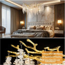 Axyaa Crystal Branch Chandelier - Modern & Elegant Lighting for Living Room & Restaurant