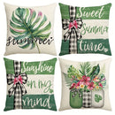 Axyaa Flower Bottle Bow Printed Pillowcase - Living Room Decoration