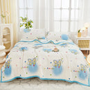 Axyaa Nordic Flower Print Plush Flannel Blanket, Soft Throw for Sofa Couch Bed