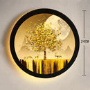 Axyaa Round Industrial LED Wall Lamp Bedside Bedroom Sconce Home Decor Lighting