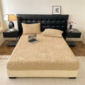 Axyaa Velvet Fleece Fitted Sheet Mattress Cover for Double King Queen Size