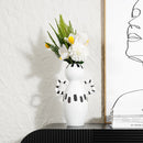 Axyaa Striped Handle Resin Flower Vase - Abstract Home Decoration