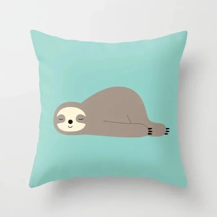 Axyaa Cartoon Animal Pillowcase: Office Car Seat Decor, Sofa Bedroom Cute Pillowcase