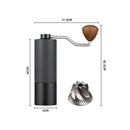 Axyaa Stainless Steel Manual Coffee Grinder with Extended Handle