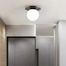 Axyaa Glass Ball Black Gold Ceiling Light Chandelier
