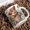Alpine Calf Bathing Coffee Mug - Axyaa Office Friend Gift Cup