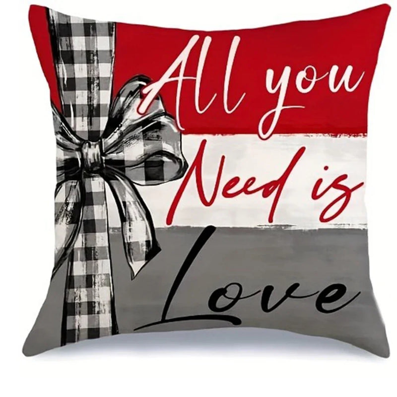 Sweet Love Bow Print Pillowcase for Valentine's Day by Axyaa
