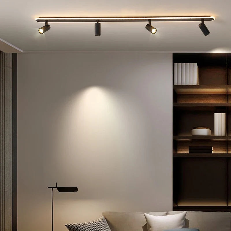 Axyaa Black LED Ceiling Spotlight for Stylish Home Decor & Ambient Lighting