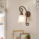 Axyaa Retro Wrought Iron Glass Wall Lamp for Living Room & Bathroom