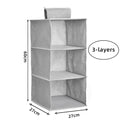 Axyaa Wardrobe Hanging Organizer: Collapsible Shelf Storage for Clothes