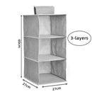 Axyaa Wardrobe Hanging Organizer: Collapsible Shelf Storage for Clothes