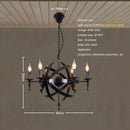 Axyaa Industrial Globe Chandelier for Living Room, Dining Room, Kitchen - Retro Iron Lighting