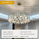 Axyaa Crystal Chandelier: Elegant LED Pendant Light for Luxury Dining Living Kitchen Bedroom