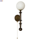 Axyaa White Glass LED Wall Lamp | French Vintage | Bedroom, Living Room, Bathroom Mirror Light