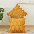 Axyaa Geometric 3D Chain Pattern Pillow Cover in Yellow Red White