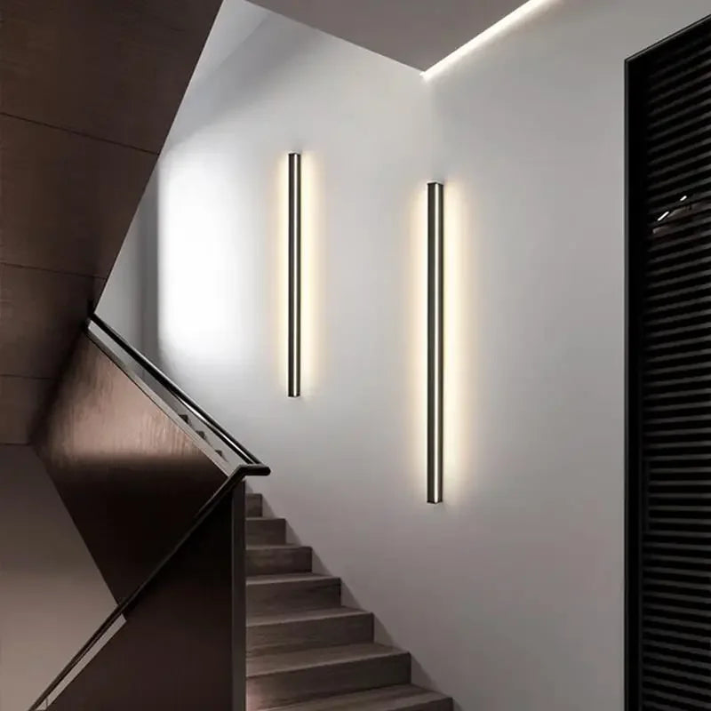 Axyaa Minimalist LED Wall Lamp 120-60cm Modern Line Strips Living Room Bedroom Sconce