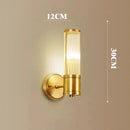 Axyaa Crystal Corner Wall Lamp Sconce - Modern Bedroom Living Room LED Lighting