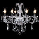 Axyaa Silver Crystal Chandelier Pendant Lighting for Kitchen Dining Room