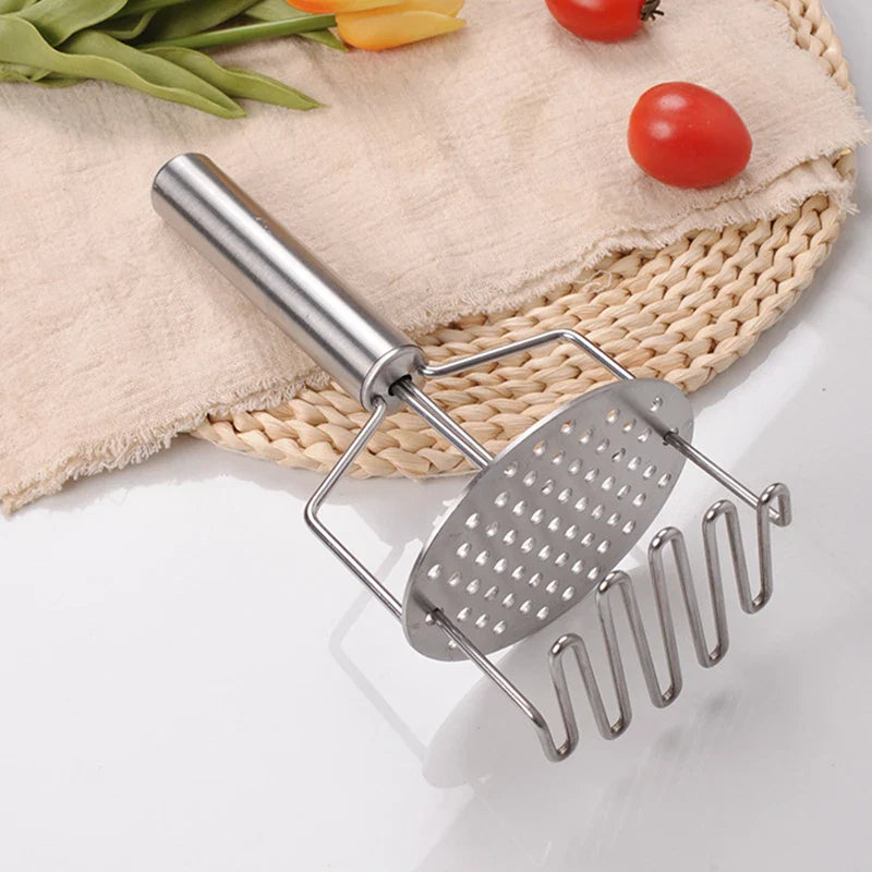 Axyaa Stainless Steel Potato Masher Fruit Vegetable Chopper Kitchen Gadget
