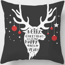 Christmas Elk Print Pillowcase 45x45cm for Sofa, Car, Bedroom, Living Room by Axyaa