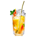 Axyaa Stainless Steel Straw Spoon Set - Reusable Metal With Brush for Drinking