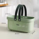 Axyaa Bathroom Shower Mesh Basket Large Capacity Storage - Portable Handle, Plastic
