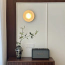 Axyaa Yellow Stone Glass LED Wall Lamp with Switch - Indoor Wall Light