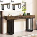 Axyaa Farmhouse 63" Wooden Console Table for Entrance, Hallway & Living Room