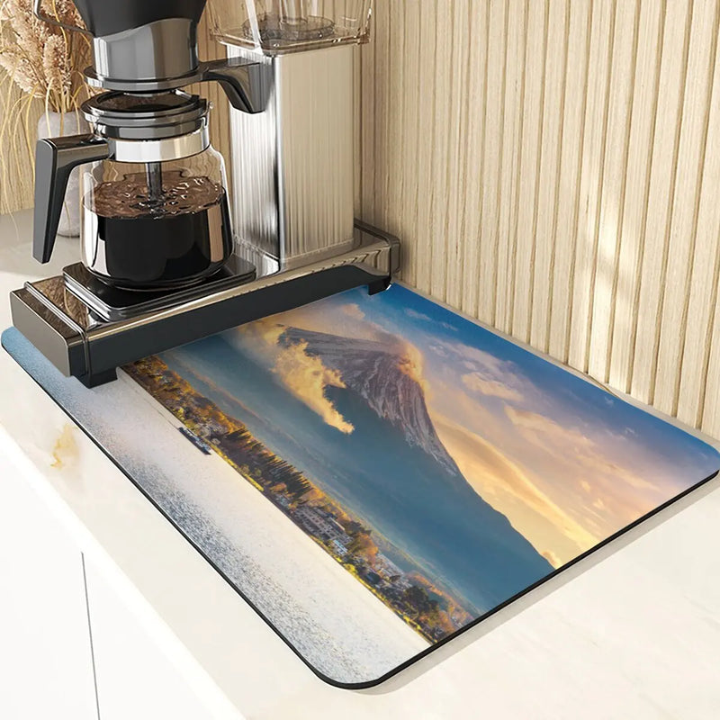 Axyaa Fujiyama Sakura Coasters Mats & Placemats: Plant Style Kitchen Table Mat
