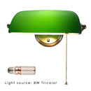 Axyaa Traditional Green Banker Wall Lamp Classical Vintage Beige Wall Light for Home and Hospitality