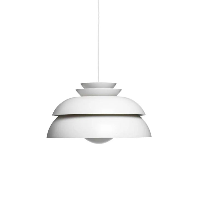 Axya White Round Pendant Lamp: Nordic Design, Creative and Stylish Lighting for Restaurant