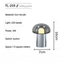 Axyaa Minimalist Gray LED Floor Lamp Nordic Style Mushroom Bedside Table Lamp