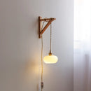 Axyaa Nordic LED Wall Lamp with Flower Shade & Switch, White Ceramic Glass Interior Decor