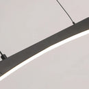 Axyaa Minimalist Curve Pendant Lamp - Adjustable Height LED Dining Light