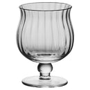Axyaa 200ml Clear Ripple Glass Coffee Cup High Foot Handcrafted Juice Bar Cocktail Cup