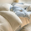 Axyaa Flannel Fleece Bedding Set: Duvet Cover, Pillowcase, Sheet - Queen/Single Size