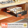 Axyaa Slide Out Pantry Shelves Organizer Shelf Sliding Drawer Storage Rack