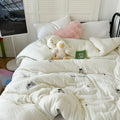 Axyaa Waxy Cotton Soybean Quilt Core, Cute Embroidery, Thickened Winter Quilt