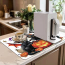 Axyaa Halloween Pumpkin Kitchen Drying Mat
