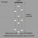 Axyaa Oval Ball Chandelier: Nordic Minimalist High-rise Staircase Lighting