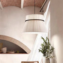 Axyaa White Pleated Pendant Lamp for Dining Room, Cafe, and Bar