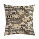 Axyaa Pine Flower Linen Pillow Cover - 45x45cm
