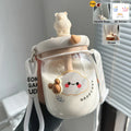 Axyaa Kawaii Jumbo Boba Water Bottle With Straw - Large Capacity Cute Stirring Cup