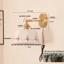 Axyaa Ceramic LED Wall Lamp with Pull Chain Switch, Up Down Rotation