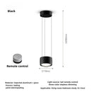 Axyaa Modern Aluminum LED Pendant Light with Dimming Remote Control