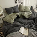 Axyaa Solid Color Bedding Set: Soft Twin Full Queen Size Bed Linens